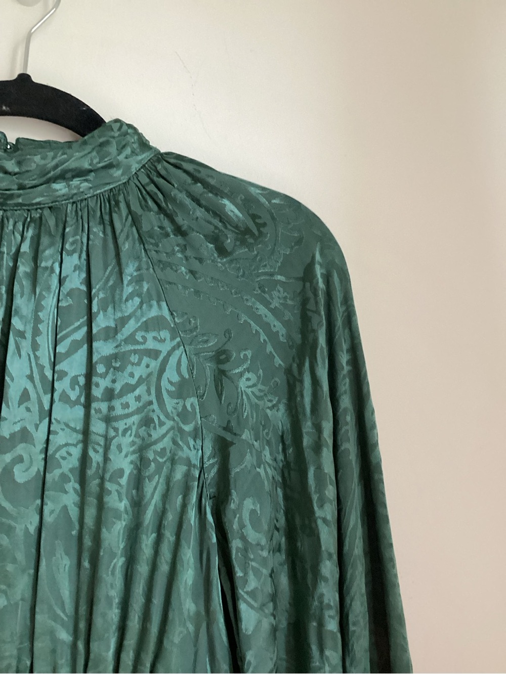 Anthropologie The Somerset Maxi Dress Mock-Neck Edition Small Green Tiered - Picture 6 of 16